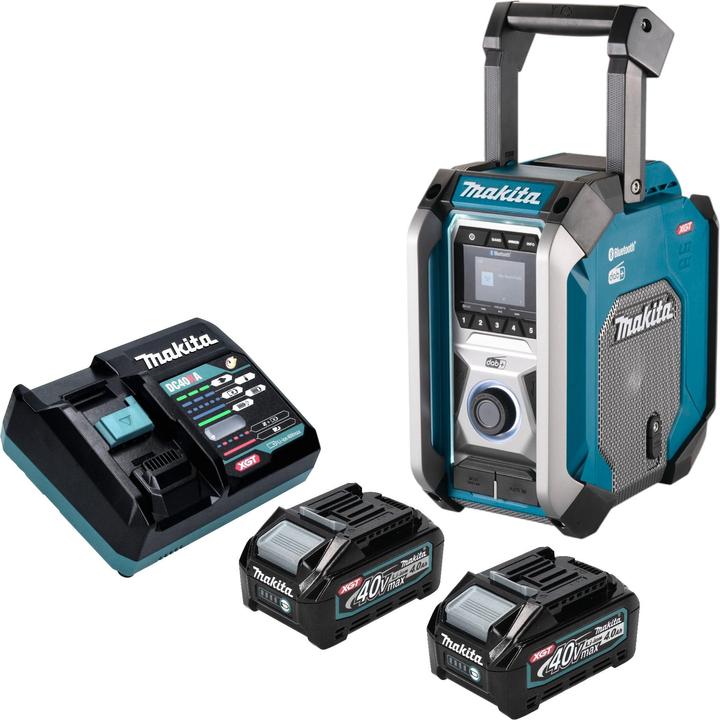 Actual product image Makita MR 007 GM201 Akku Baustellenradio 12 - 40 V max. Bluetooth DAB+ USB + 2x Akku 4,0 Ah + (FM, DAB+, Bluetooth)