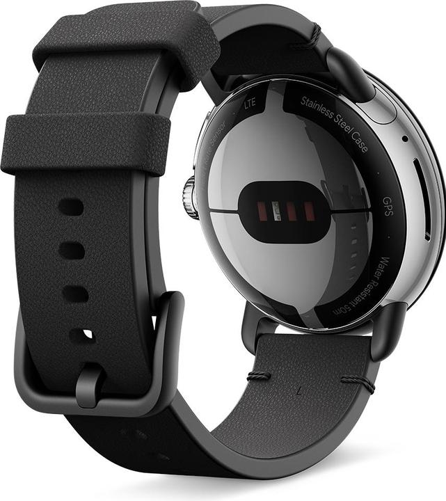Image du produit Google Pixel watch Band - Obsidian Craft Leathe (Acier inoxydable, Cuir italien)
