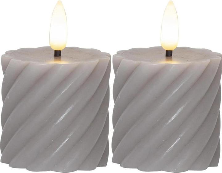 Star Trading LED Pillar Candle 2 Pack Flame Swirl (2 x)