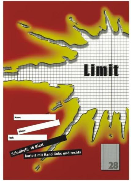 Produktbild Limit A4 2fach rückendrahtgeheftetes Schulheft (A4, Kariert, Harter Einband)