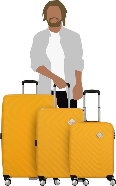 Produktbild American Tourister Summer Square 4 Rollen Kofferset 3-teilig mit Dehnfalte (209 l, XL (ab 115l))