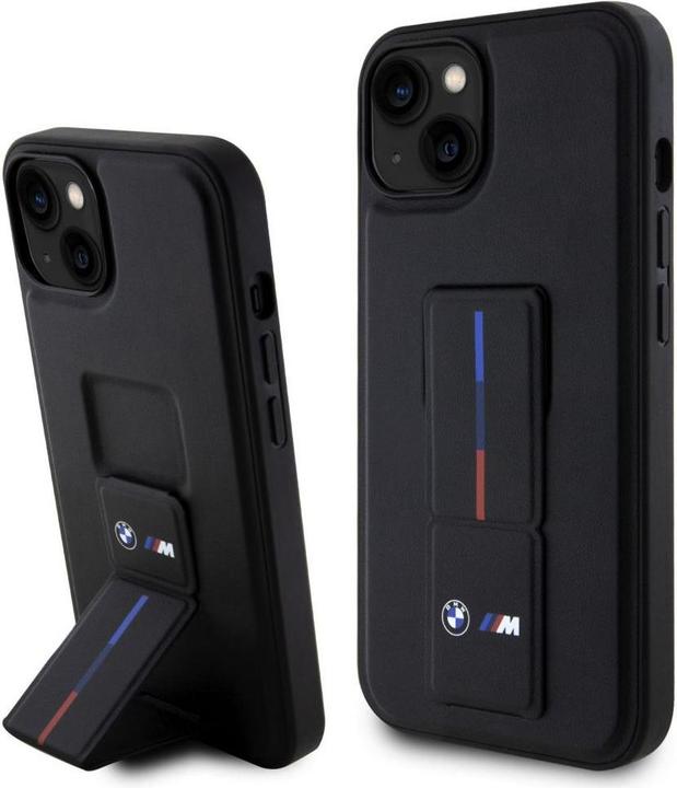 Actual product image BMW Case BMHCP15S22GSLK iPhone 15 6.1" czarny/black hardcase Grip Hot Stamp (Apple iPhone 15)