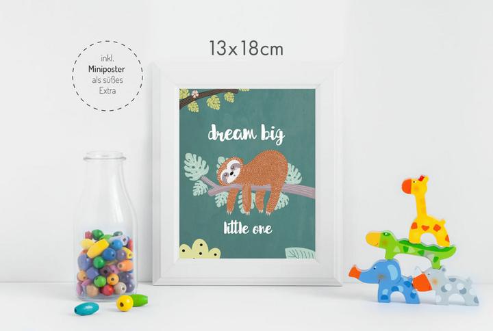 Produktbild Dabelino Geschenkpapier-Set für Kinder: Faultier (Geschenkpapier, 4 x)