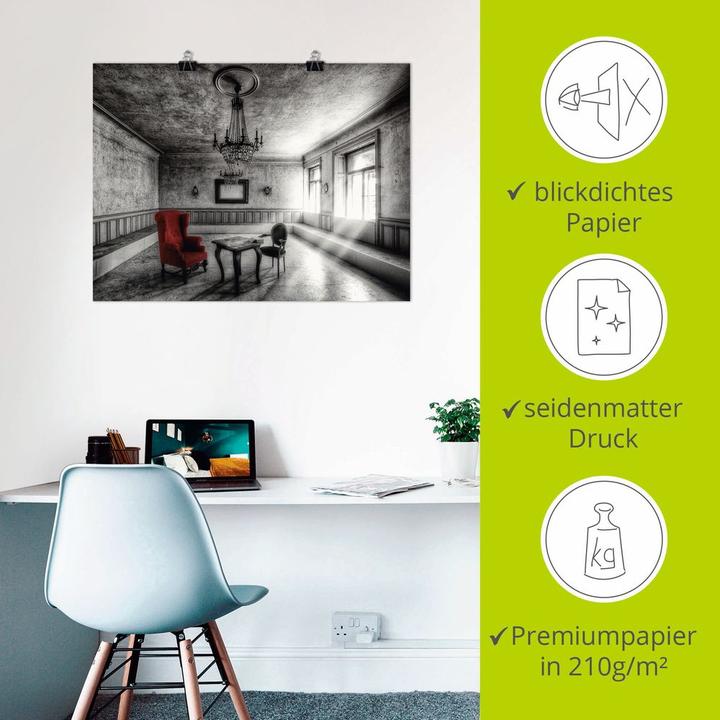 Produktbild Artland Lost Place - Roter Sessel T9SH (80 x 60 cm)