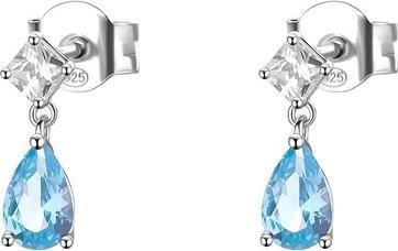Actual product image Brosway - Cloud Light Blue Fancy Cubic Zirconia Silver Dangle Earrings FCL112