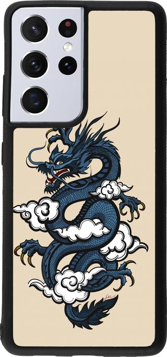 Actual product image PhoneLook Cover Silicone Black Blue Dragon Tattoo (Samsung Galaxy S21 Ultra 5G)