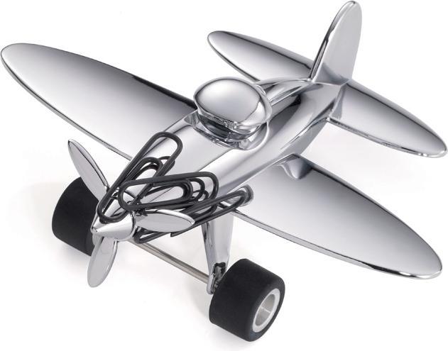Image du produit Troika STOP-OVER Avion presse-papiers avec aimant à trombones, gris (1 x)