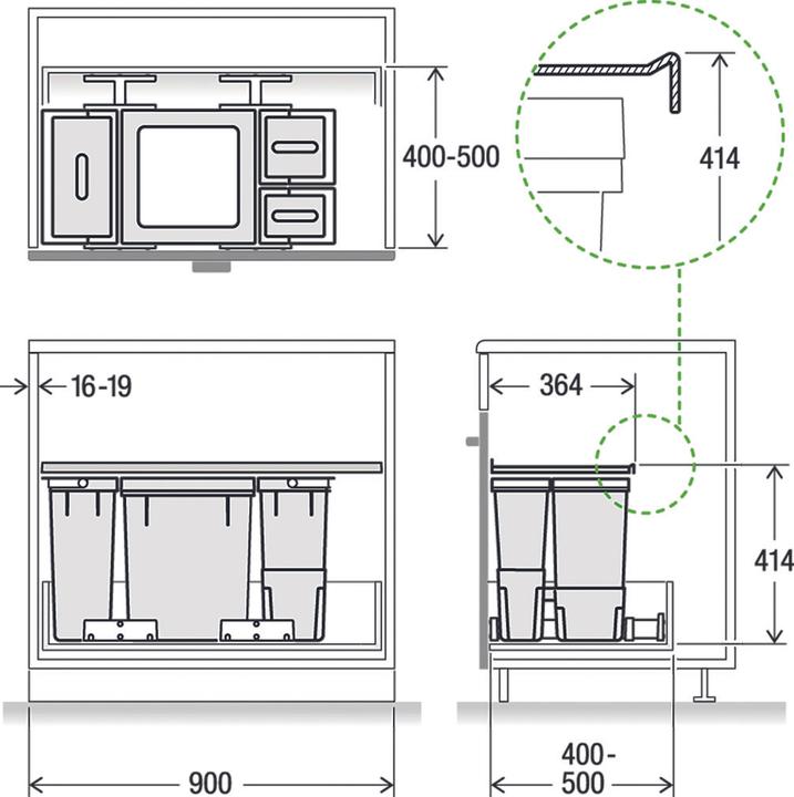 Produktbild Müllex Kehrichtsystem X80 / X 90 Basic (40 l)