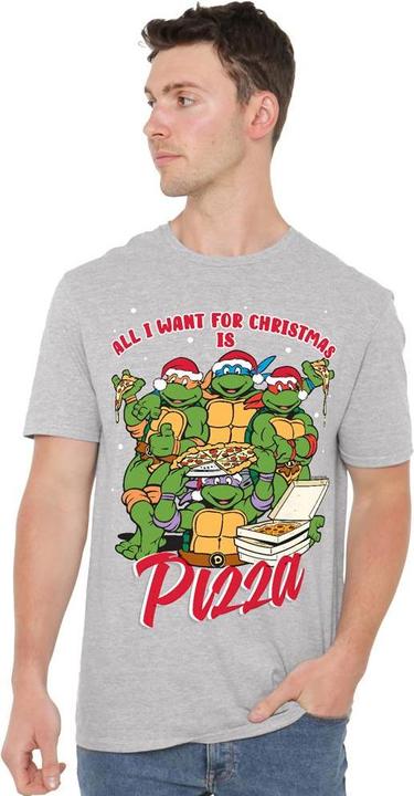 Immagine prodotto Teenage Mutant NT Maglietta Natale Pizza Uomo (5XL)