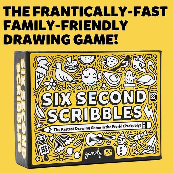 Actual product image Gamely SIX SECOND SCRIBBLES - The fastest Drawing Game in the World (Probablay) (English)
