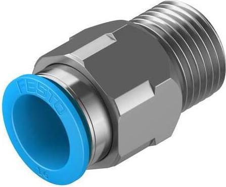 Festo Adattatore filettato diritto serie QS, da R 1/2 maschio a Push In 16 mm, stile di connessione (Raccordi per tubi)
