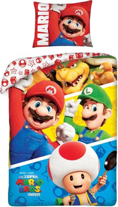 Tinisu Super Mario Bowser Toad Luigi bed linen - soft cotton - 140 x 200 cm