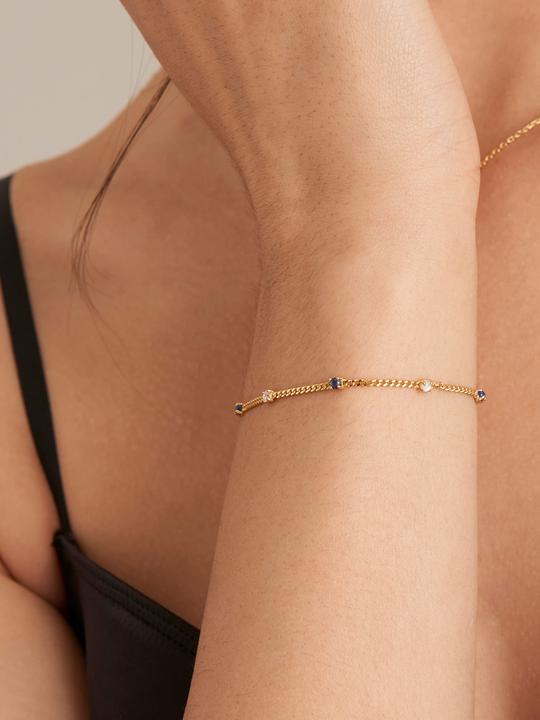 Produktbild Ania Haie Armkette Lapis Chain 925 Sterling Silber (16.50 cm, 925er Silber)