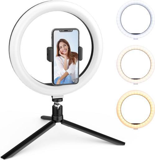 Produktbild Akashi Ringlicht + Smartphone-Halterung und Stativ (Ringleuchte)