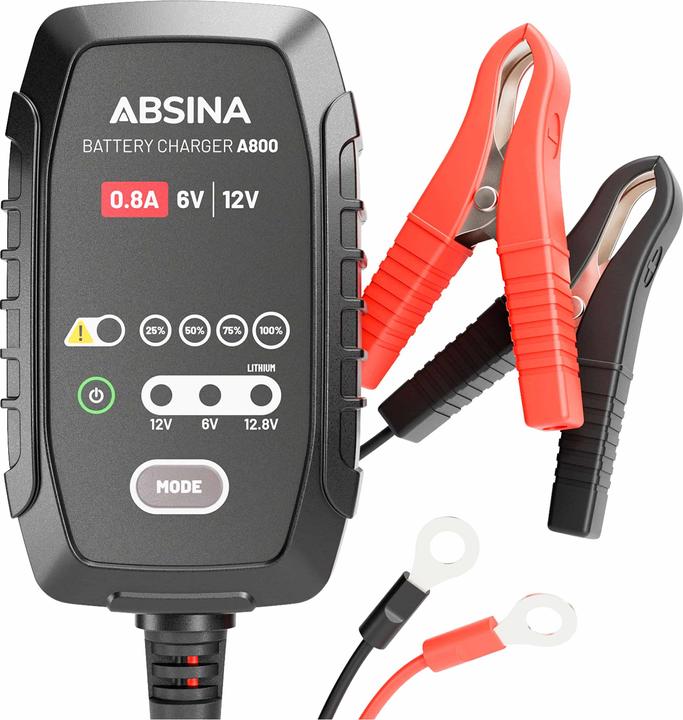 Produktbild Absina Batterieladegerät A800 (6V, 12V, 0.80 A)