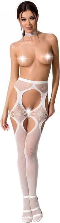 Passion Collants ouverts en blanc (Taille unique)