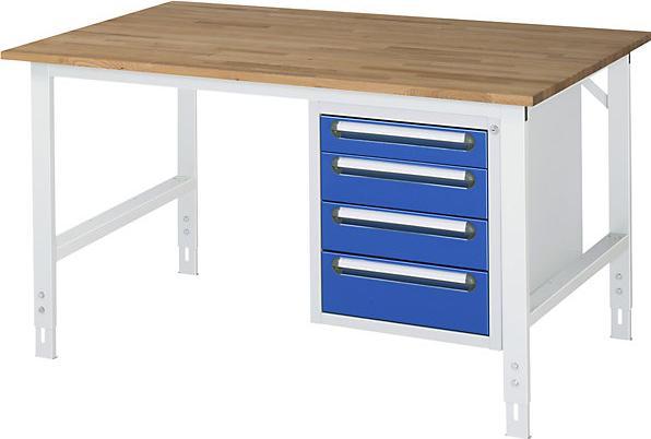 Actual product image RAU Workbenches Workbench Tom K model 07 with 1500 x 760 to 1080 mm (150 cm, 100 cm)