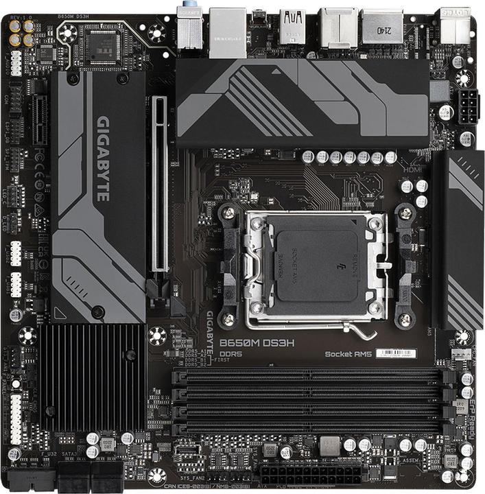 Actual product image Gigabyte GBT AMD AM5 B650M DS3H (AM5, AMD B650, mATX)