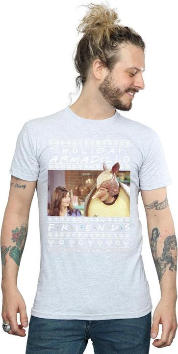 Actual product image Friends Mens Fair Isle Holiday Armadillo T-Shirt (XL)