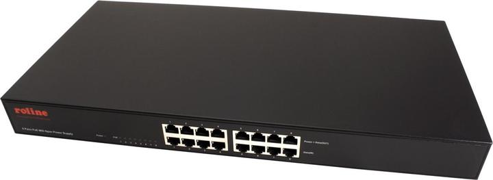 Actual product image Roline 48.30cm (19") PoE MID-Span Power Supply, 8 Midspan Ports (8 Ports)