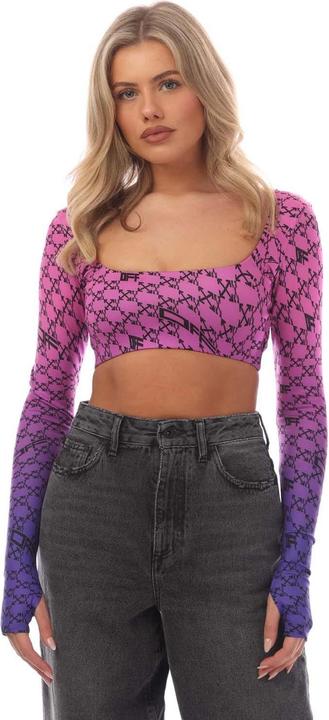 Actual product image Off Womens/Ladies Monogram Long-Sleeved Crop Top (36 D)