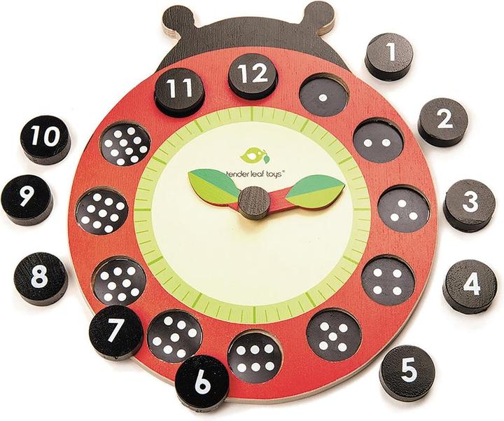 Immagine prodotto Tender Leaf Toys Coccinella dell'orologio per l'apprendimento (Tedesco, Francese, Italiano, Inglese)