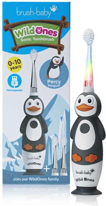 Image du produit Brush-Baby Brosse à dents électrique rechargeable Pingouin (Brosse à dents sonique)