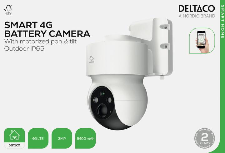 Actual product image Deltaco Smart Home Kamera SH-IPC11-4G Akku schwenk/neigbar (2304 x 1296 Pixels)