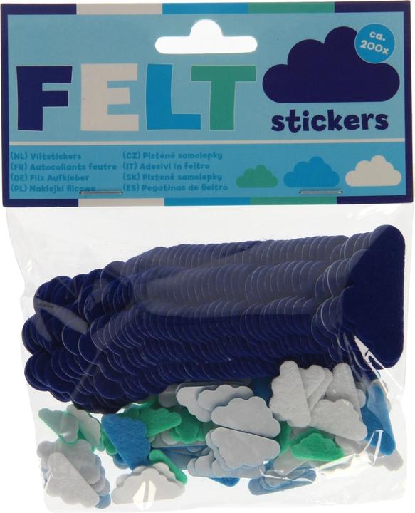 Produktbild Wins Holland Filzaufkleber - Wolken, 200 Stk.