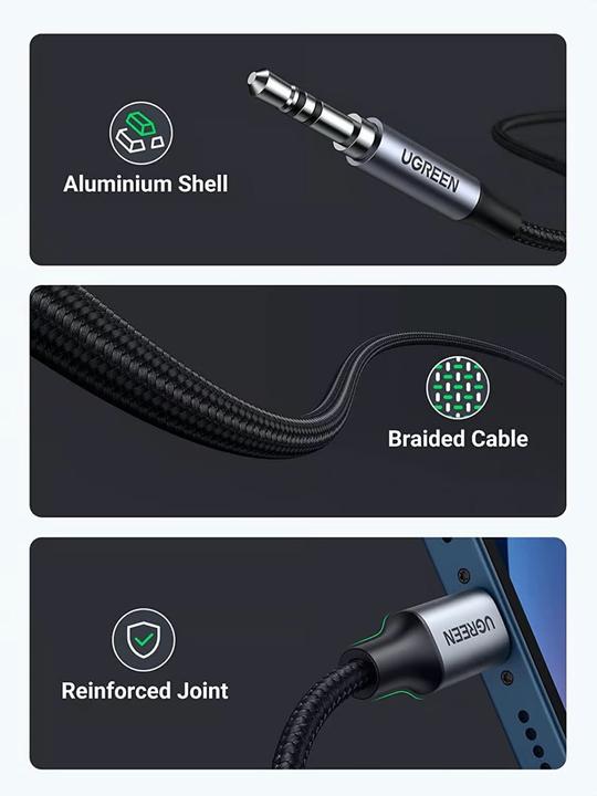 Actual product image Ugreen Audio adapter to 3.5mm (1 m, 3.5mm jack (AUX))