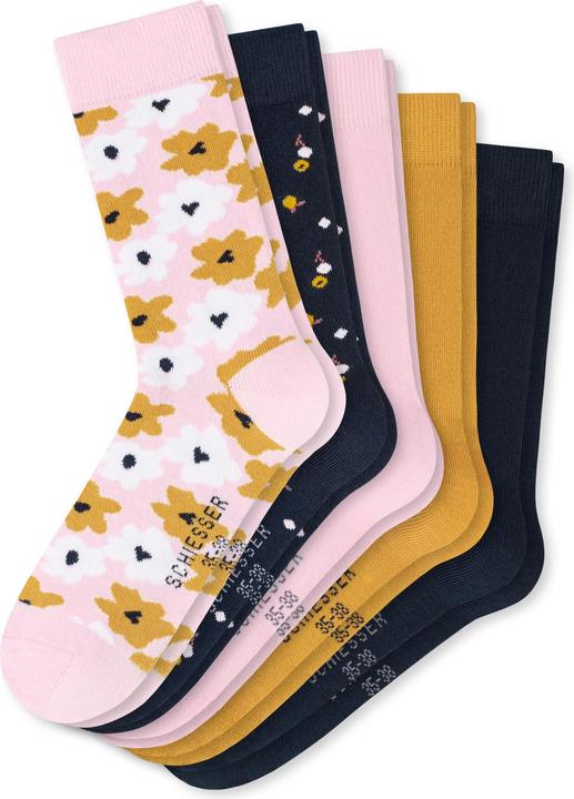 Produktbild Schiesser 5er Pack Flowers Kindersocken Mädchen (5er Pack, 39 - 42)