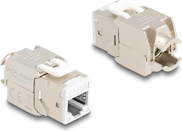 Image du produit Delock Keystone Modul RJ45 Buchse zu LSA Cat.6A werkzeugfrei (Module Keystone)