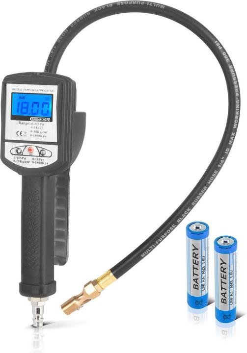 Stahlwerk Digital compressed air tyre inflation gun DRP-18 ST Measuring range 0-18 bar