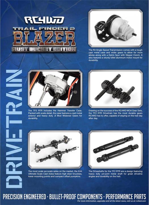 Image du produit Rc4Wd Scale Crawler TF2 Chevy Blazer Rust Bucket, 1:10, RTR (RTR Prêt à fonctionner)