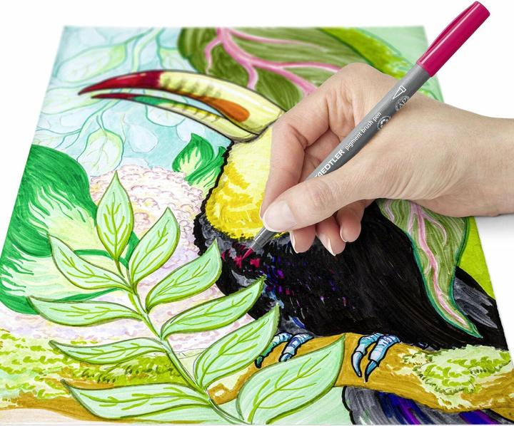 Immagine prodotto Staedtler Penna a pennello a pigmenti verde lime (Verde lime, 1 x)