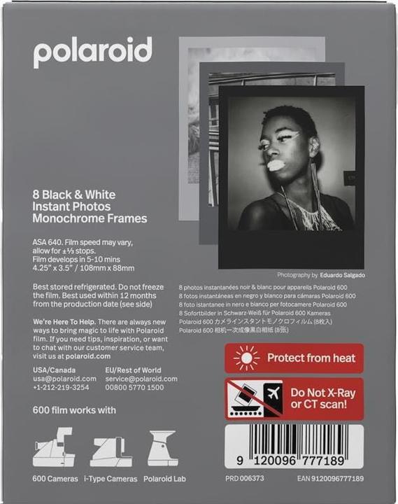 Produktbild Polaroid B&W Film 600 Monochrome Frames Edition (OneStep+, Polaroid 600)