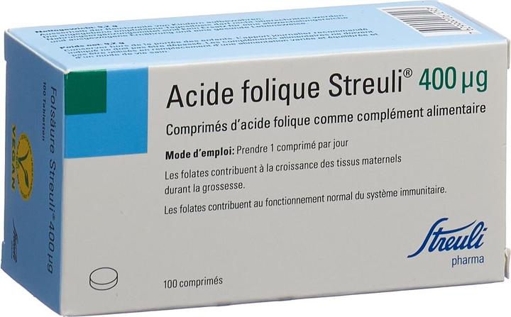 Image du produit Streuli Pharma Acide folique (1 pièce(s), Cachets, 30 g)