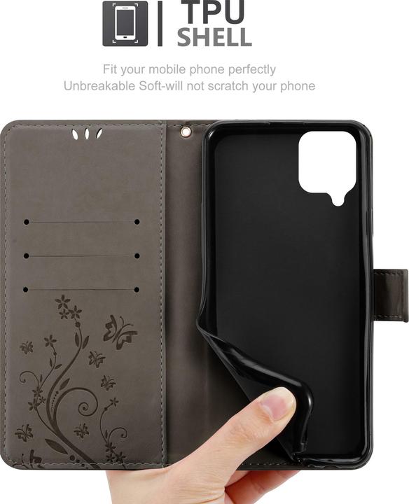 Actual product image Cadorabo Flower Book Cover (Samsung Galaxy M12, Samsung Galaxy A12)