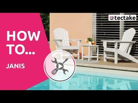Image du produit tectake Chaise de jardin JOAN avec repose-pieds