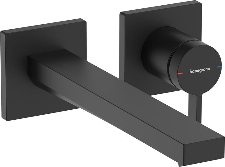 Produktbild hansgrohe Tecturis E Engreeps wastafelkraan inbouw voor wandmontage met uitloop 22,5 cm mat zwart
