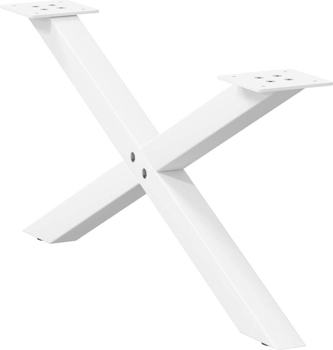 Actual product image VidaXL Coffee table legs X-shape 2 pcs. White 70x(30-31) cm steel table leg