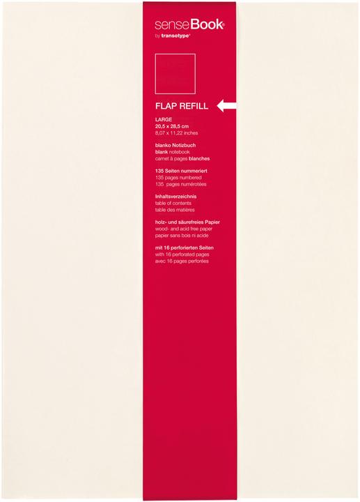 Actual product image Transotype senseBook FLAP REFILL (A4, Checked)