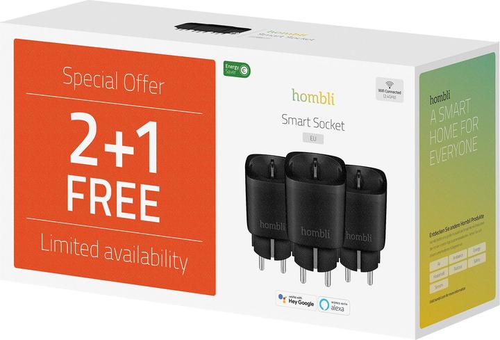 Produktbild Hombli Smart Socket (EU), Promo Pack 21, Black