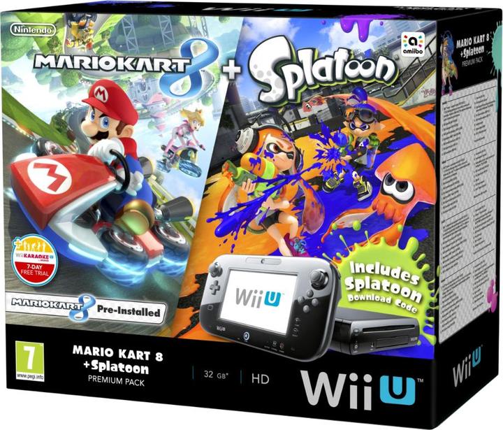 Produktbild Nintendo Wii U Premium + Mario Kart 8 + Splatoon
