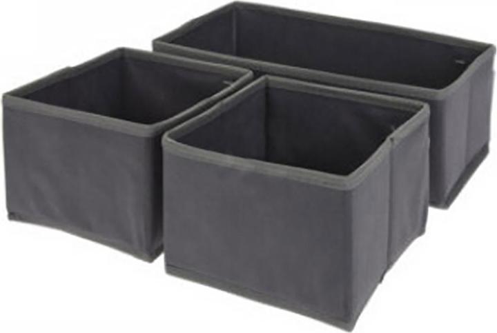 Actual product image Storage Solutions Drawer organiser, 3-piece, organiser boxes, dark grey
