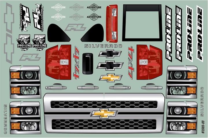 Produktbild Proline Karosserie Chevy Silverado 2015 unlackiert, 1:10