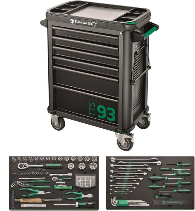 Stahlwille Assortiment d'outils avec chariot d'atelier (130 x)