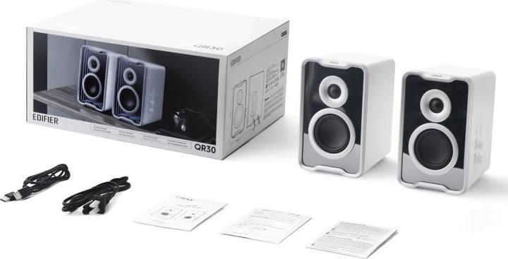Actual product image Edifier QR30 speakers (white) (1 pair, 30 W)