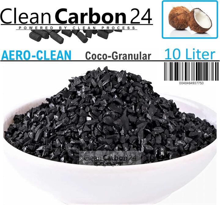 Immagine prodotto Clean Carbon 24 10 Liter Aktivkohle Granulat aus Kokosnussschalen