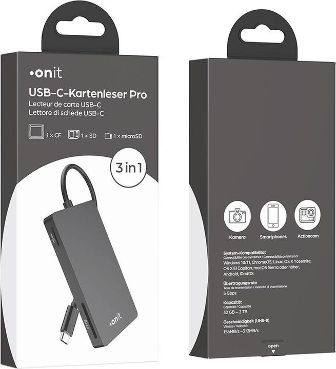 Produktbild Onit Extern Pro USB-C 3-in1 (USB 3.0)